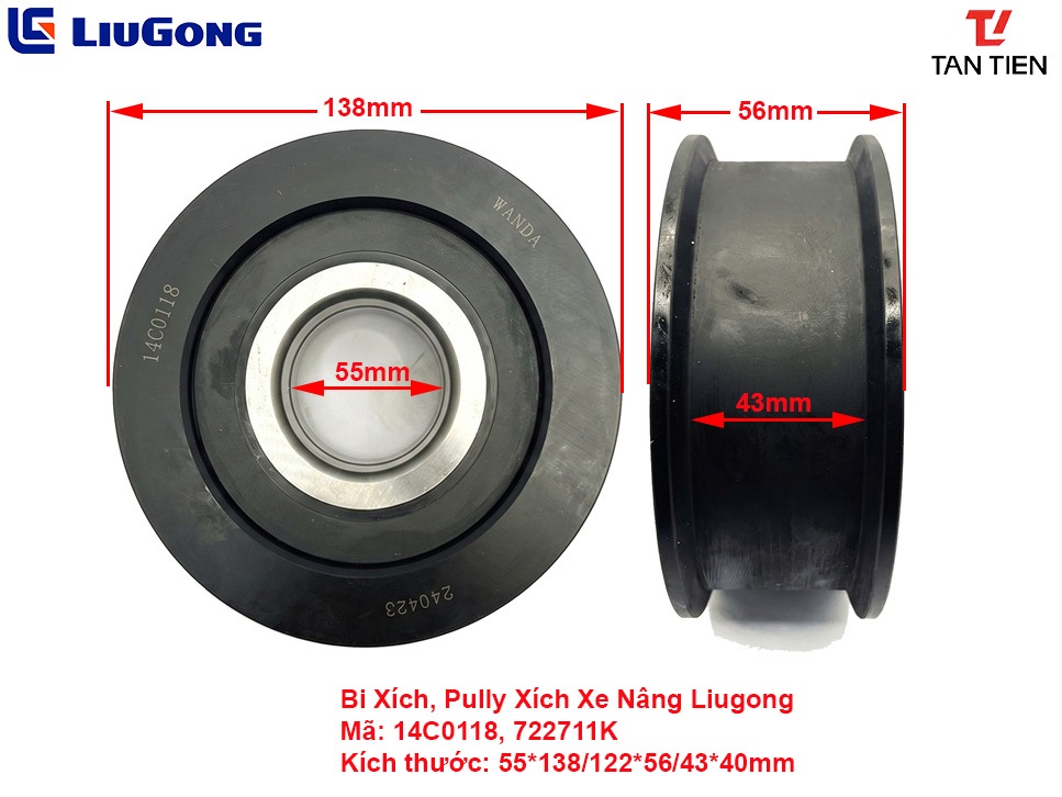 Bi Xích Xe Nâng Liugong 14C0118 (722711K)